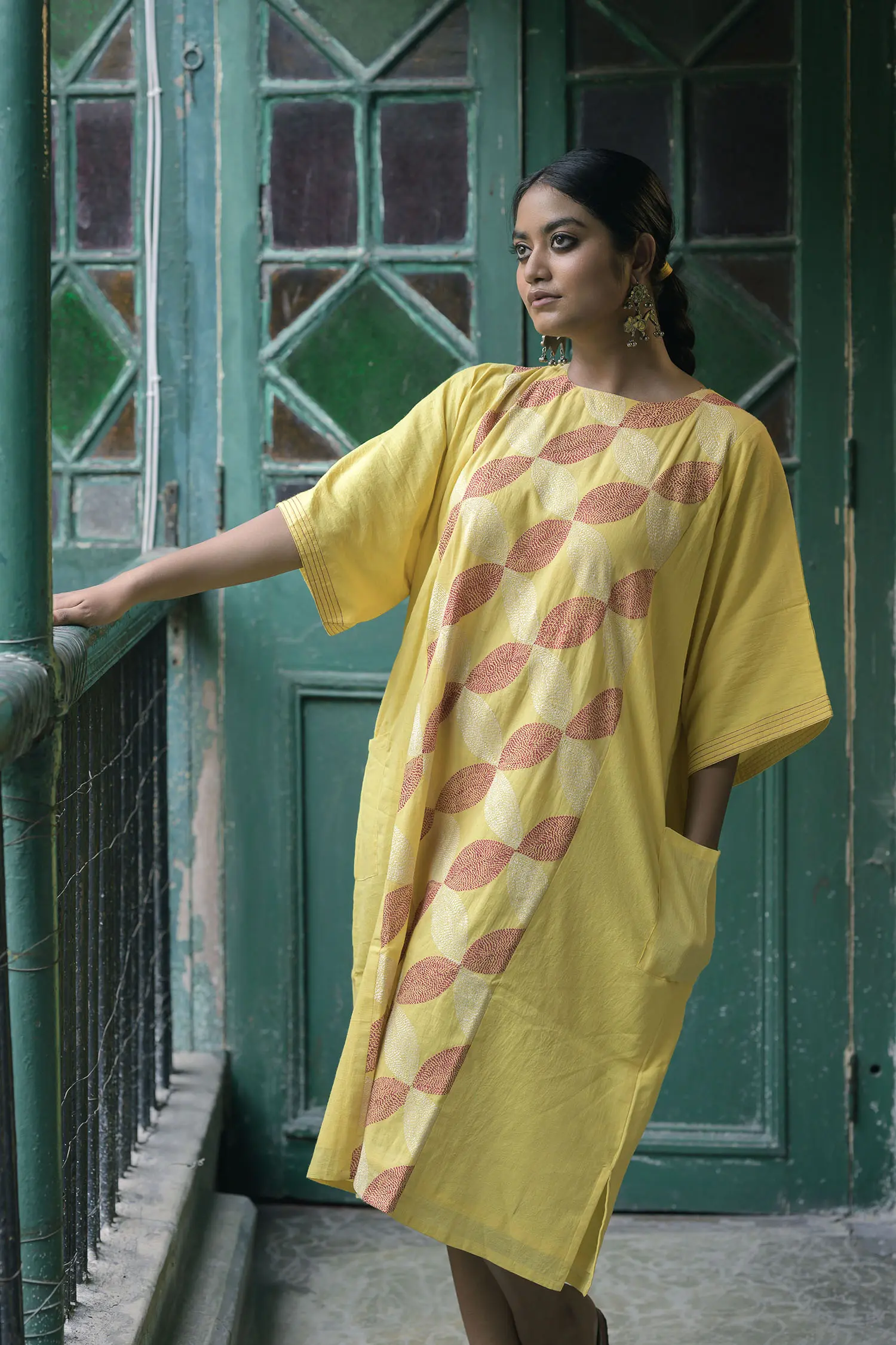 Rabia Shift Dress - Yellow