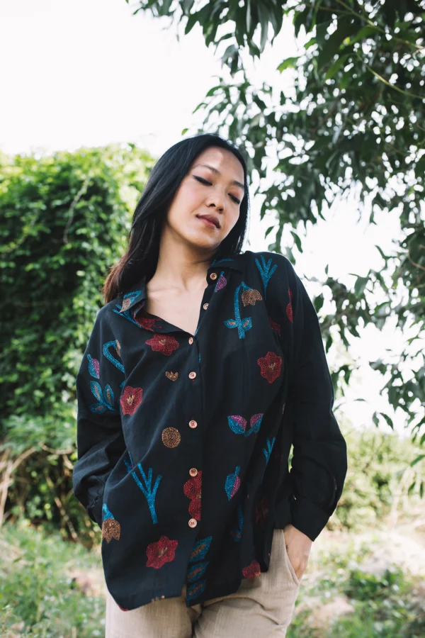 Oshibana Shirt - Black