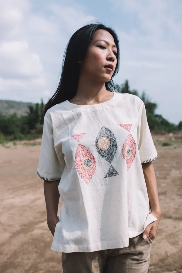 Matsya Box Top - White