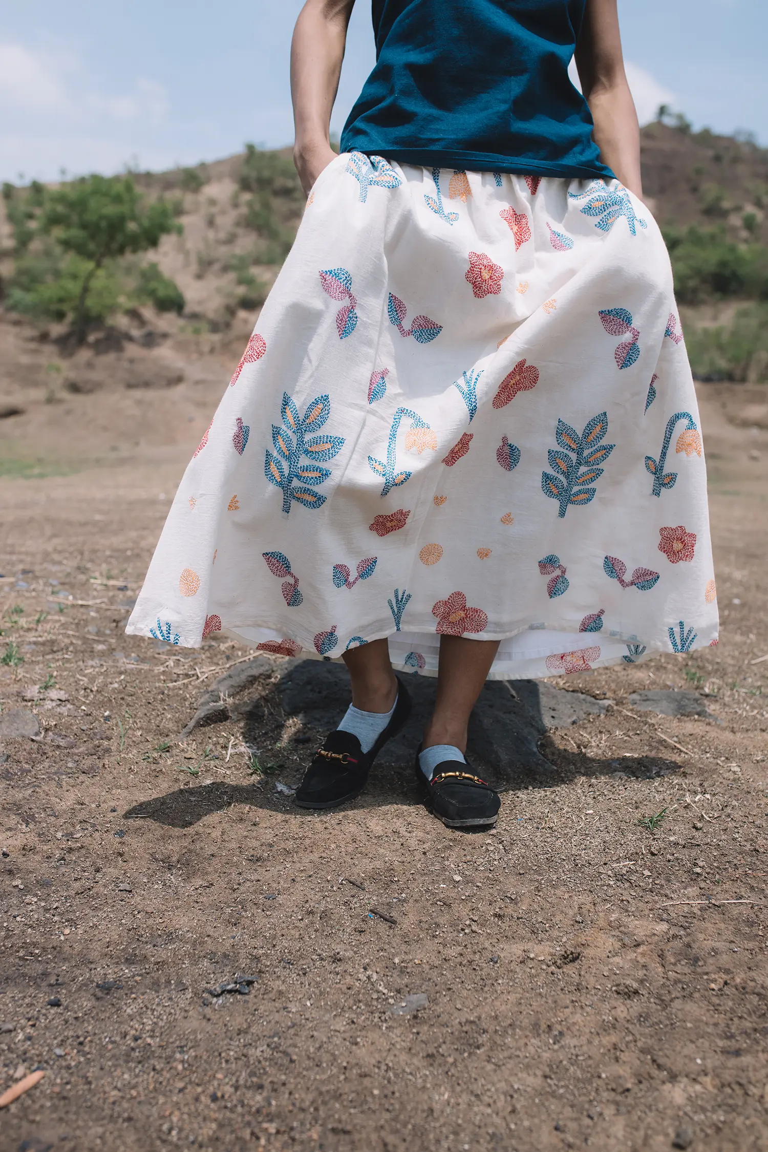 Oshibana Skirt - White
