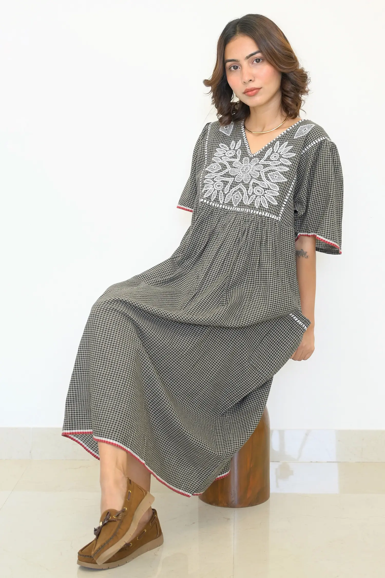 Sohrai Midi Dress - Dark Grey